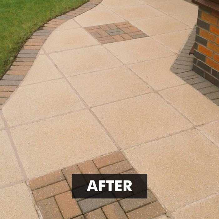 After applying New Clean 60 Patio Cleaner