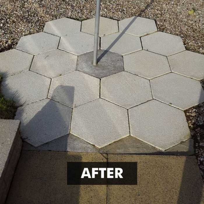 After applying New Clean 60 Patio Cleaner