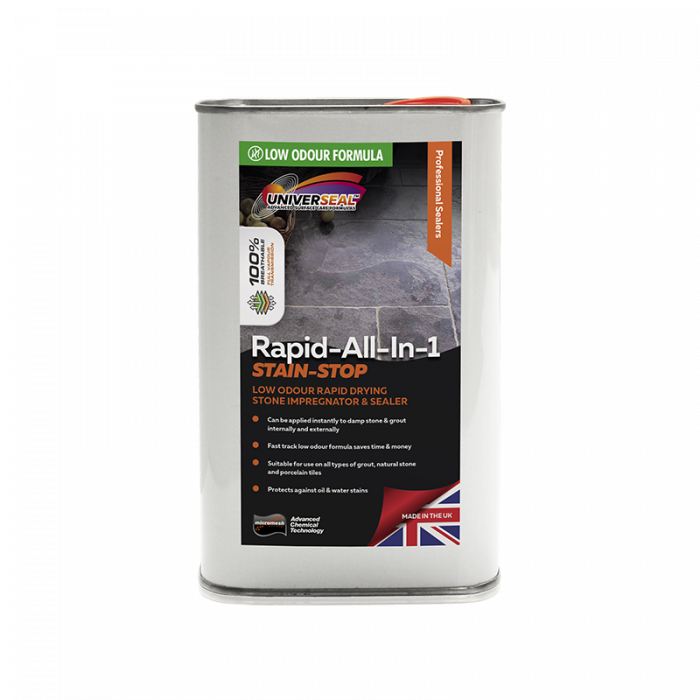 Universeal Rapid All-In-1 Stain Stop Stone Sealer New improved Low Odour Formula) (1 Litre)