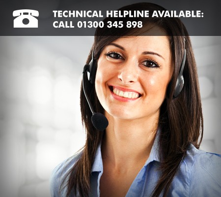 Technical Helpline Available: call 01300 345 898