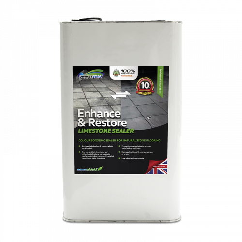 Revive black limestone with Enhance & Restore Limestone Sealer by