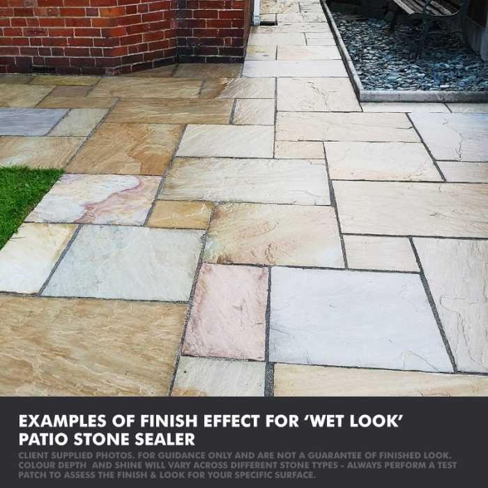 Universeal patio stone sealer wet look finish - client example