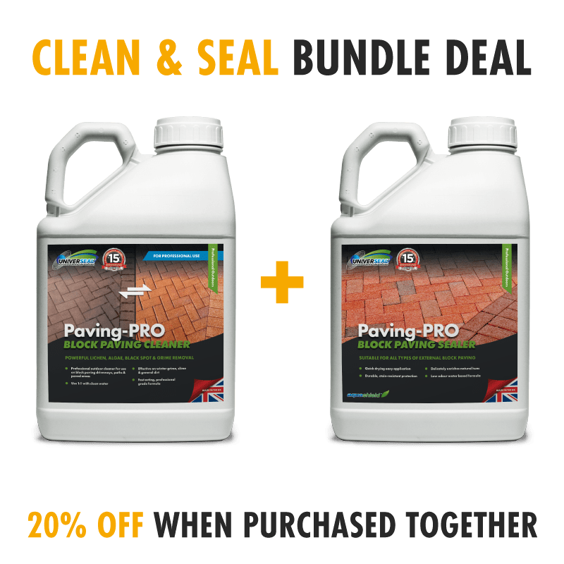 5 Litre Paving-PRO Block Paving Cleaner + 5 Litre Paving-PRO Block Paving Sealer (20% OFF)