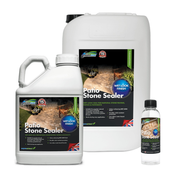 Wet Look Patio Sealer: Best on Stone, Slate, Sandstone with a 3 for 2 Deal!